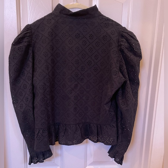 Batsheva Grace Blouse in Black Broderie Anglaise 16 - Picture 9 of 16